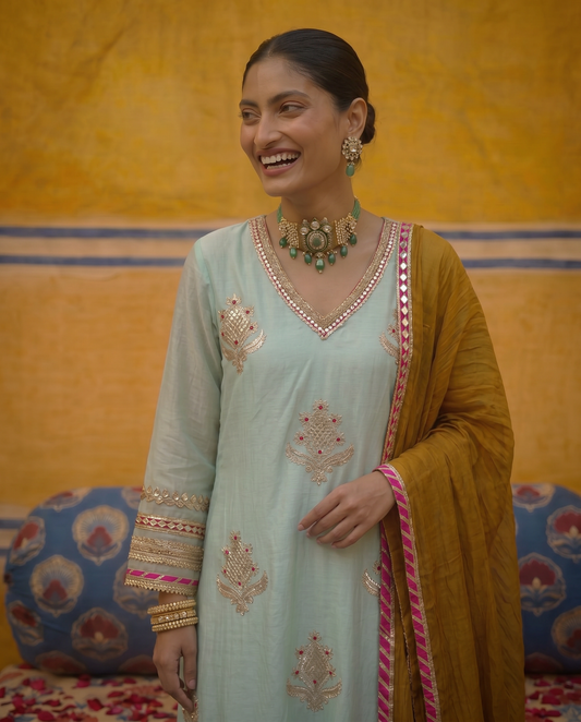 Mint Green dori noor kurta set