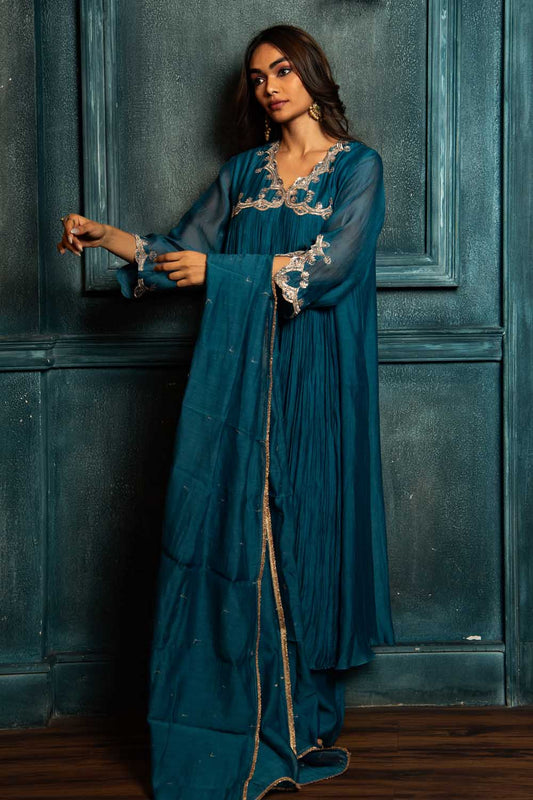 Sapphire Bloom Kurta Set