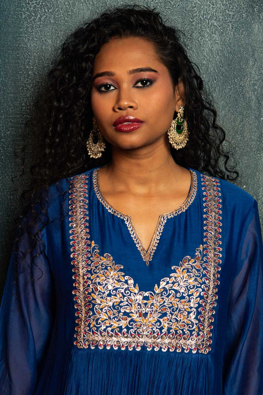 Royal Blue nakshi Kurta Set