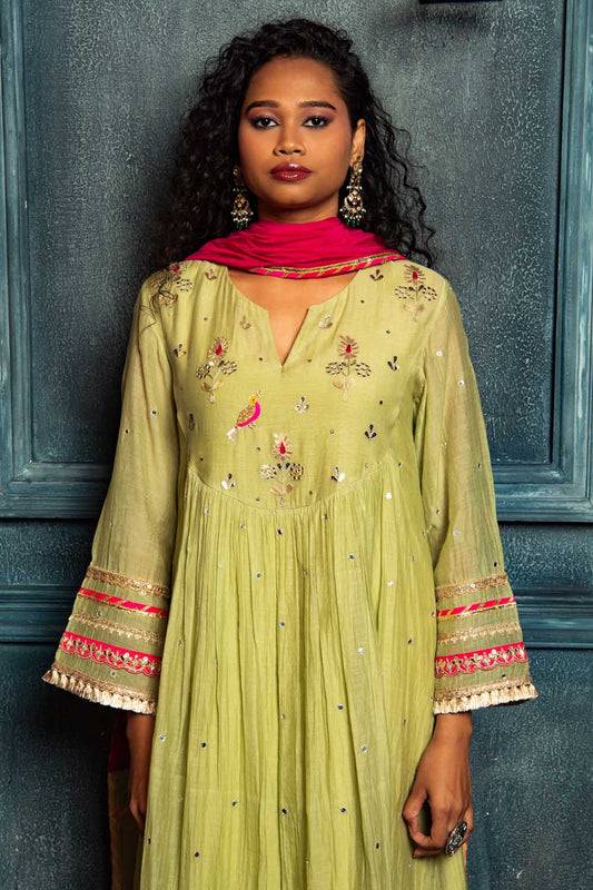 Sage Green keyhole kurat set