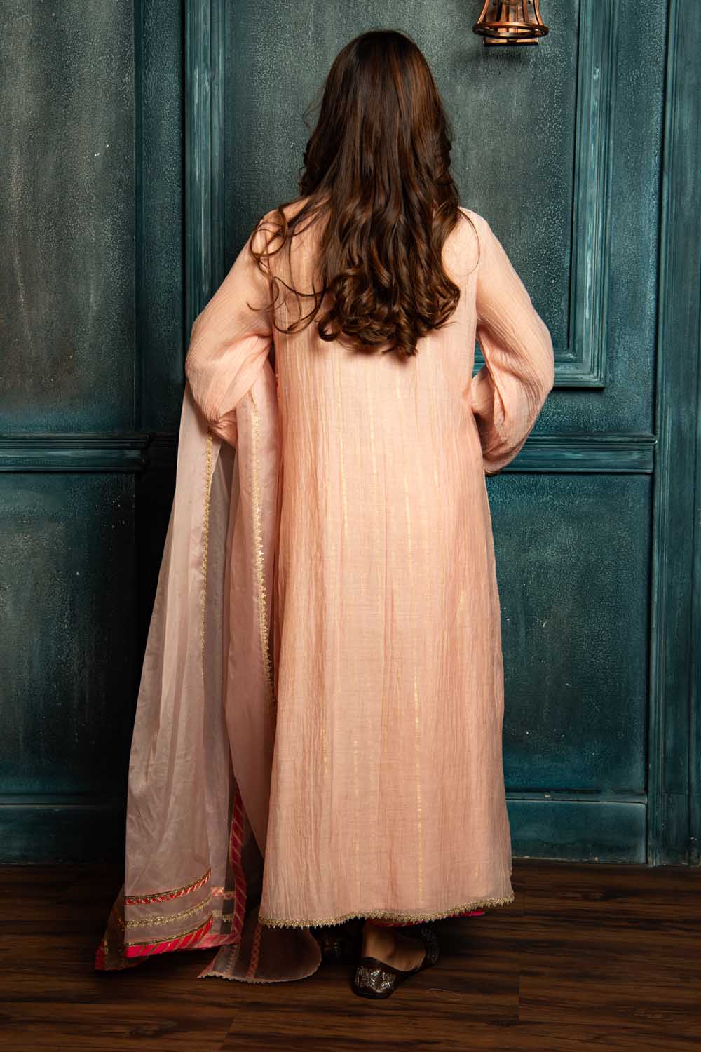 Pink Pearl Petal Rangrez Kurta Set
