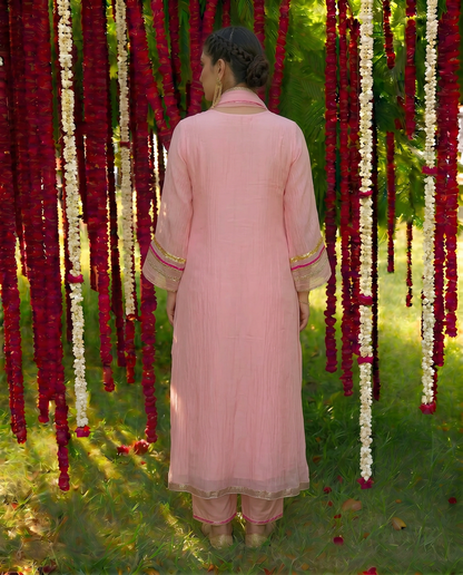 Pink Petal Gota kurta Set