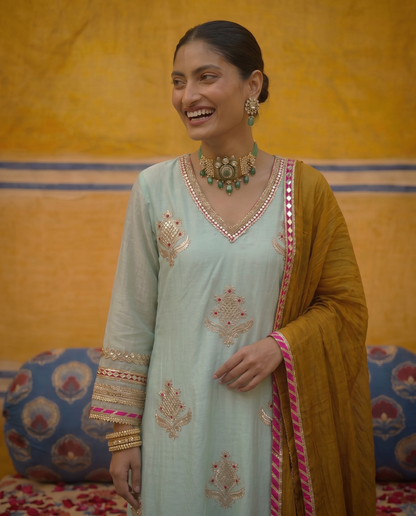 Mint Green dori noor kurta set
