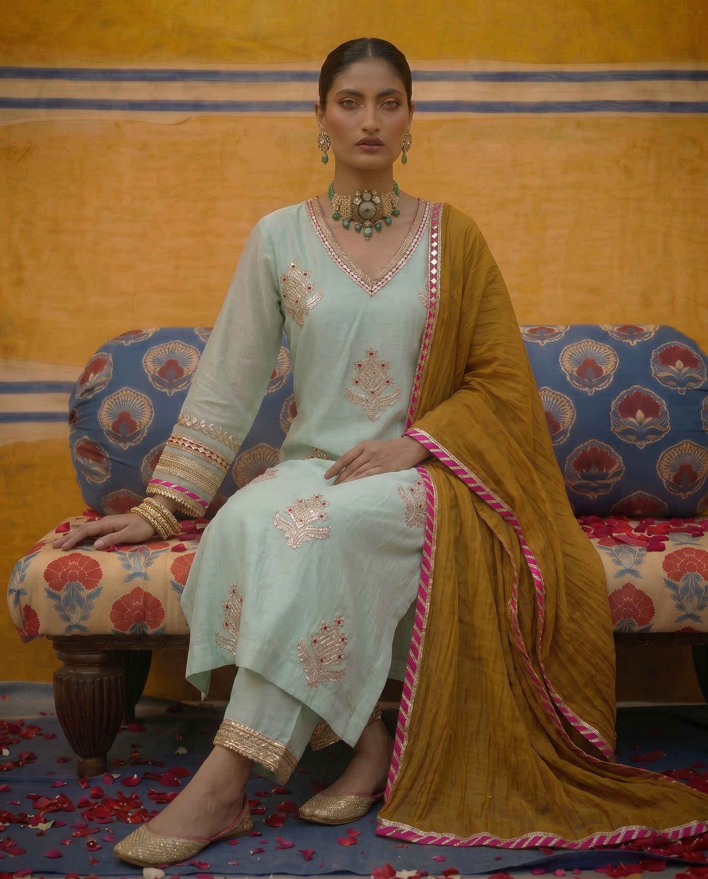 Mint Green dori noor kurta set