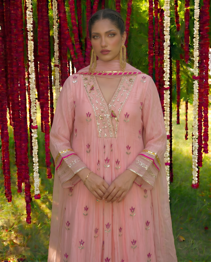 Pink Petal Gota kurta Set