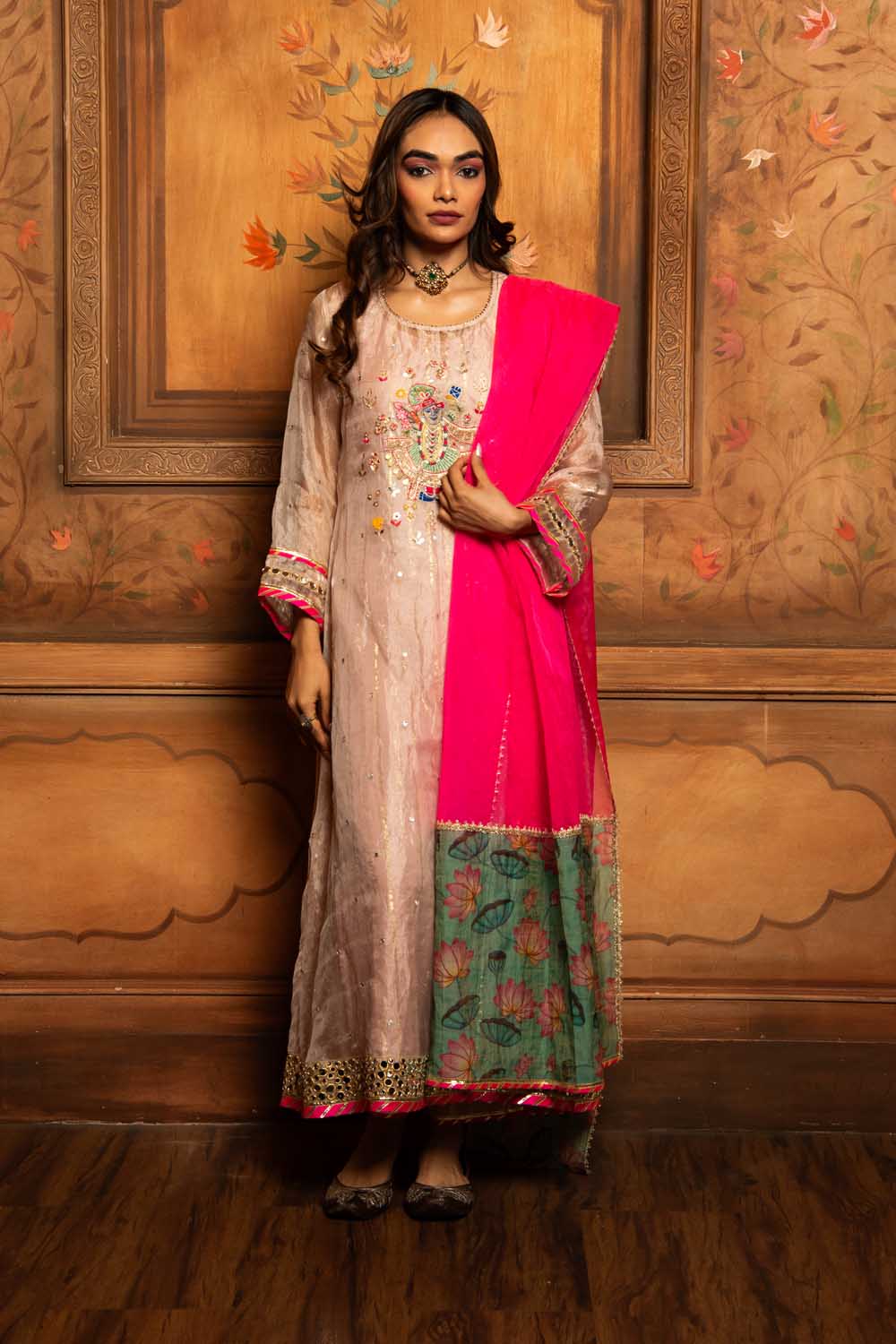 Rose Gold tissue shrinathji Set