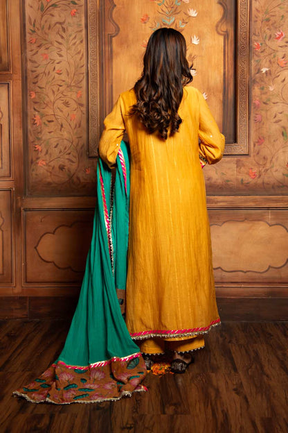 Mustard Yellow radha kishan Set