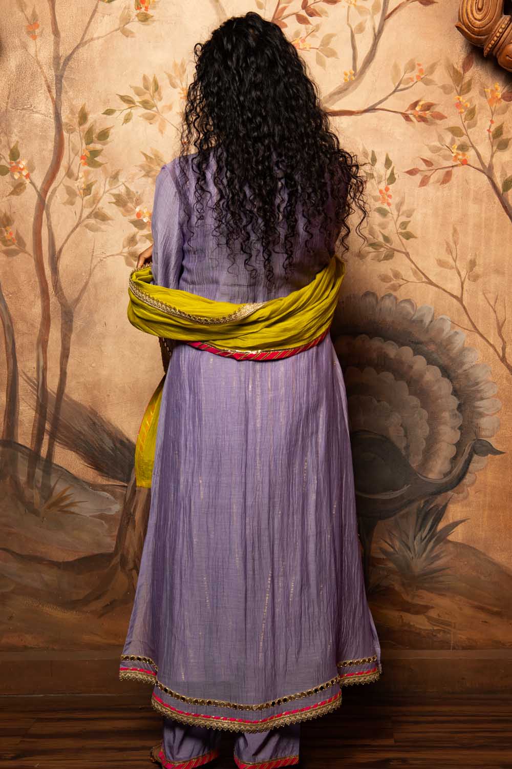 Lavender yoke sequence kutra set