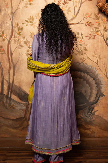 Lavender yoke sequence kutra set