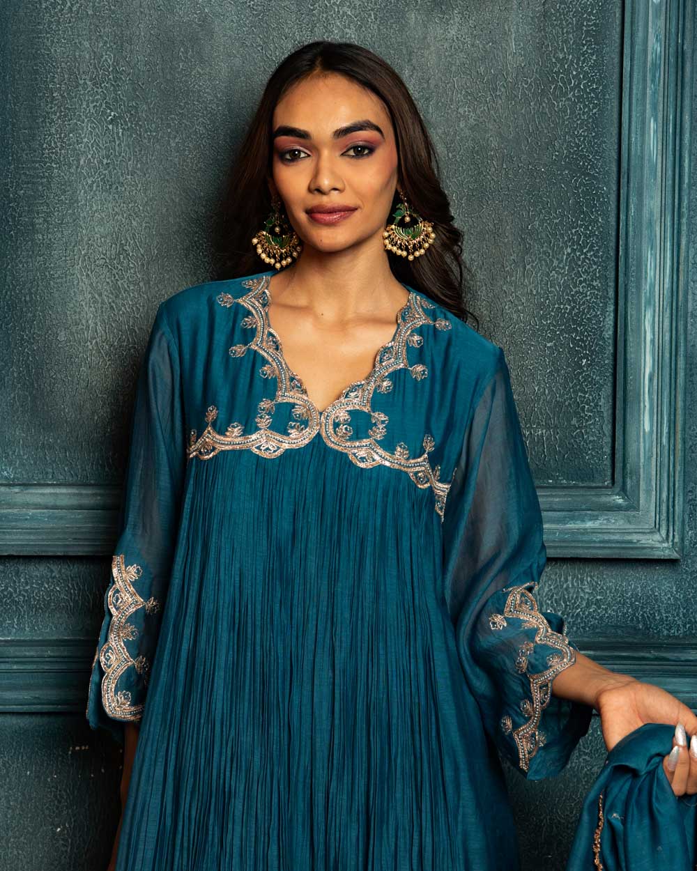Sapphire Bloom Kurta Set