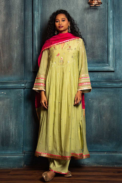 Sage Green keyhole kurat set