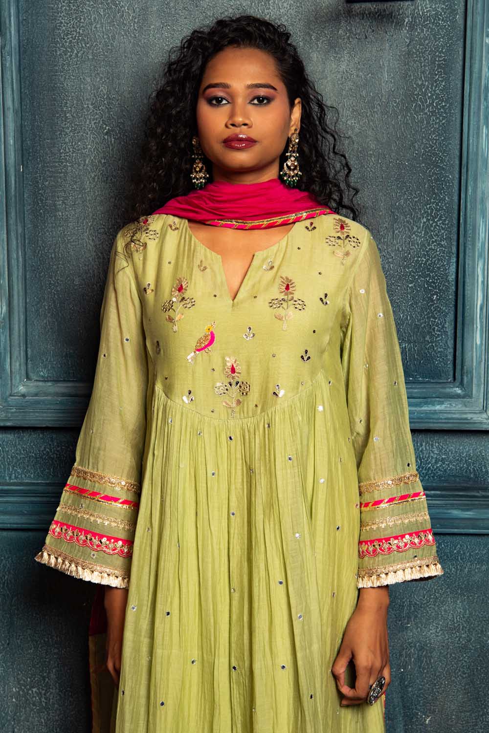 Sage Green keyhole kurat set