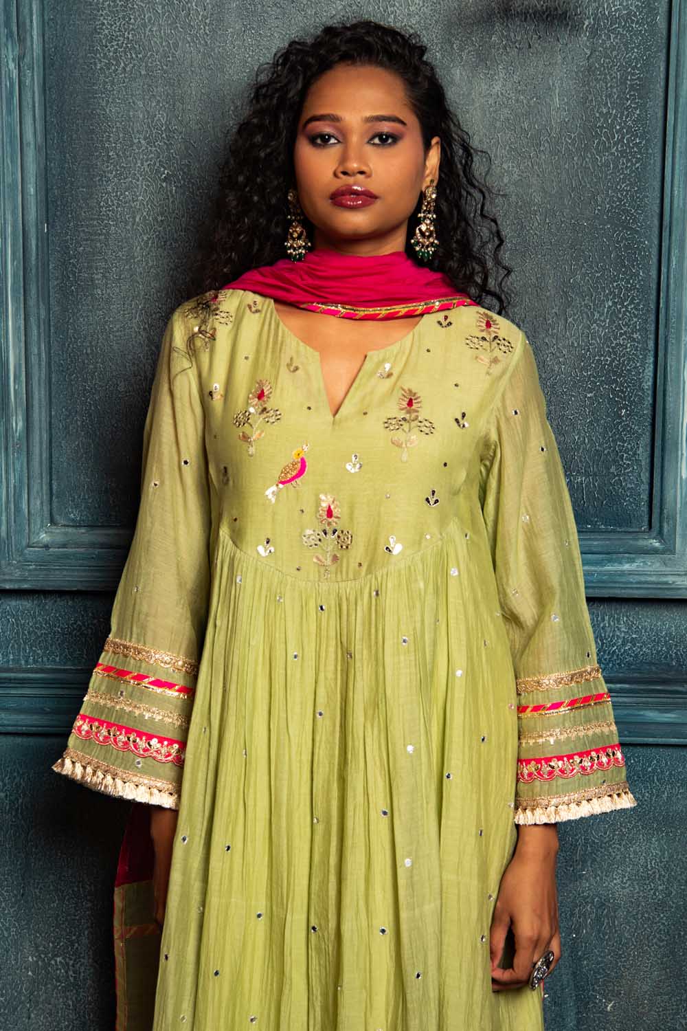 Sage Green keyhole kurat set