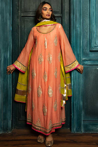 Royal Peach dori Kurta Set